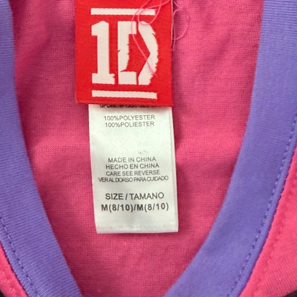 One Direction 1D Nightgown‎ Kids M 8/10 Pink Black Graphic pajamas Harry Styles